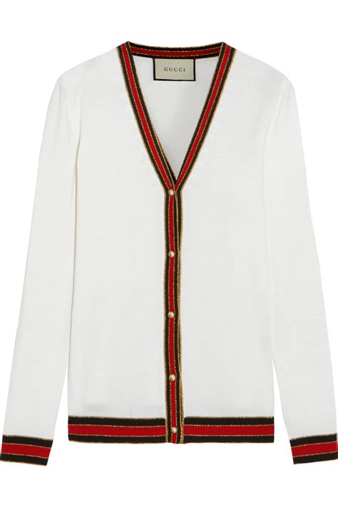 gucci striped cardigan.